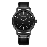 Alexandre Christie Primo AC 1007 MD Black Leather Strap